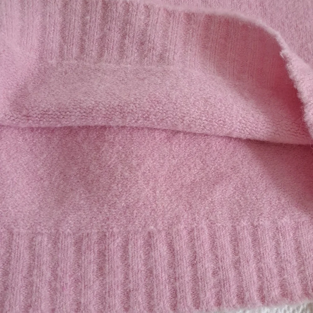 J.Crew Womens Fair Isle Turtleneck Soft Alpaca Wool Blend Sweater Pink/Tan SM‎